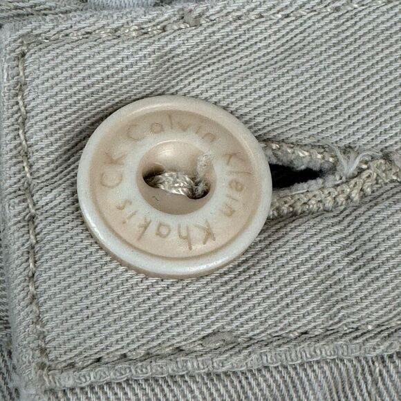 Vintage Calvin Klein Khaki Shorts Size 7 Cotton Classic - Picture 5 of 9